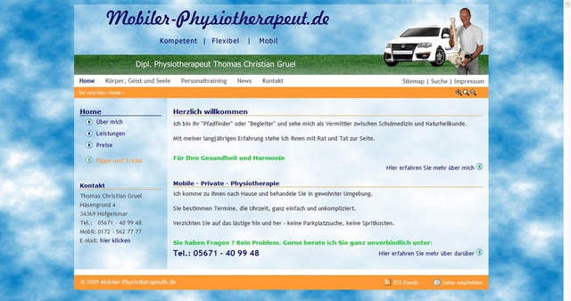 Webseite auf Basis TYPO3 CMS