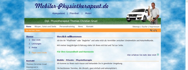 Webseite auf Basis TYPO3 CMS