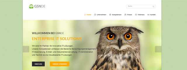 TYPO3 basierte Website